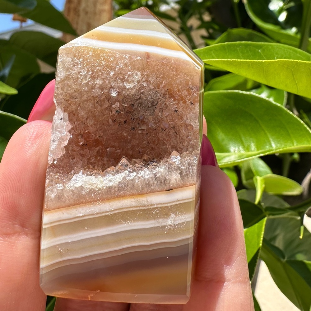 Carnelian Agate Druzy Tower Crystal